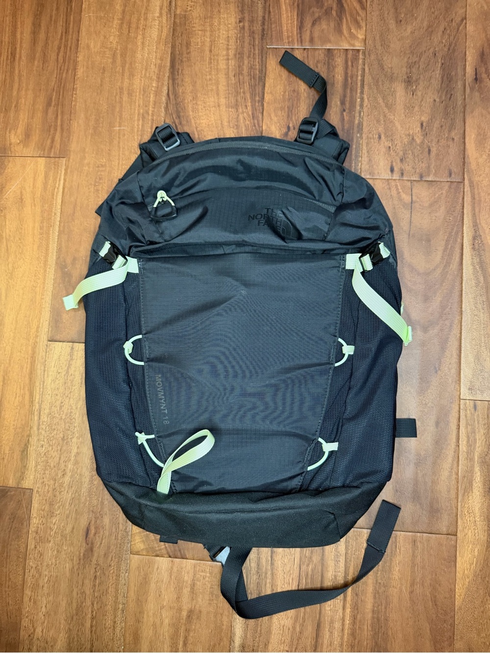 The North Face Women’s MOVMYNT 18 Black Backpack with Lime Accents